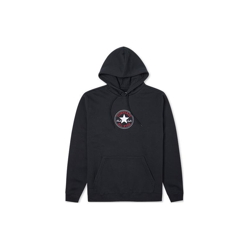 Converse Go-To Chuck Taylor Patch Standard Fit Pullover Hoodie Asia Sizing Black Men s 10024504-A01 M