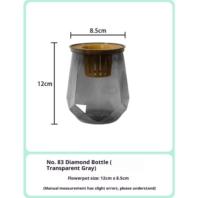 Mini samozavlažovací květináč Nádrž na ryby Průhledné plastové květináče Samozavlažovací květináč Váza pro domácí dekoraci