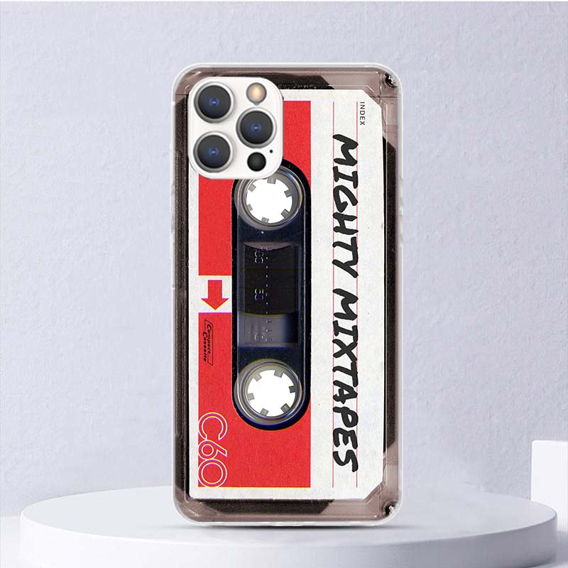 Vintage Magnetische Alte Band Kassette Weiche Fall Für iPhone 11 12 13 Mini 14 Pro Max Apple Telefon Abdeckung X XS XR SE 7 Plus 8 + 6 6S 5S