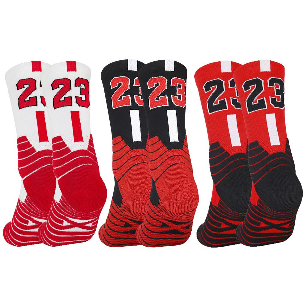 2Pairs Number 23 Men Women Compression Socks for Sport Cycling Running Yoga Football Basketball Rugby Hiking Athletic Socks