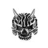 Retro Punk Menn Ring Demon Skjelett Hip Hop Rock Lokomotiv Ring Titan Stål Legering Eldgammel Sølvfarge Ring Dame Smykker