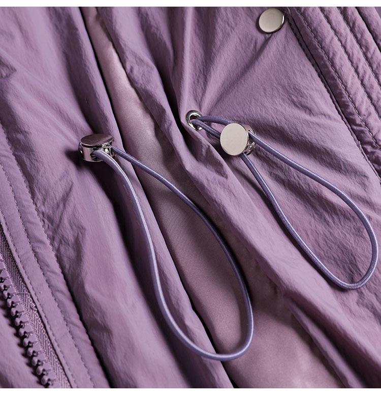 2024 Women's Mid-Length White Duck Down Hooded Winter Coat