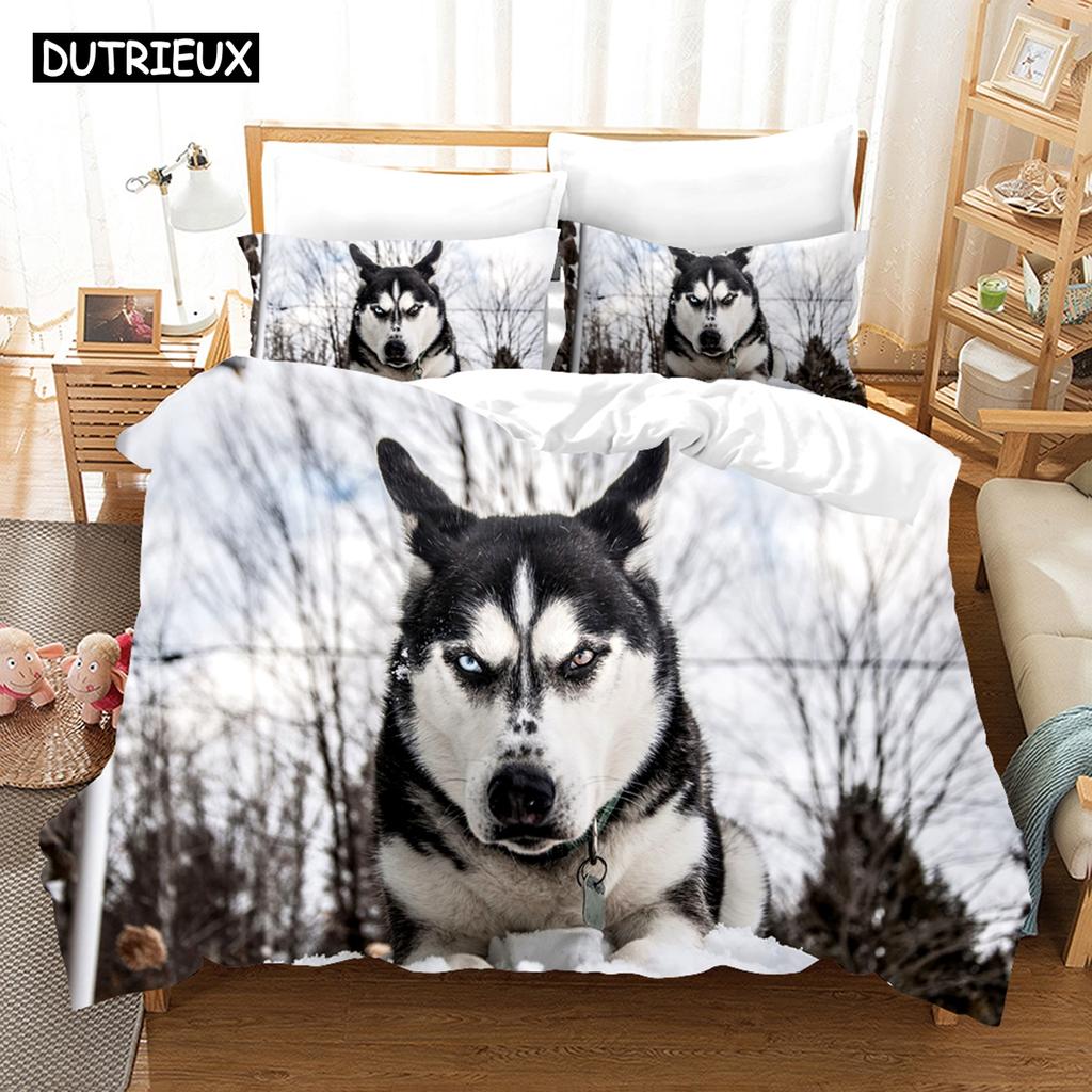 Wolf Cute Animal Bedding Set 3d Printing Kids Adult Luxury Gift Duvet Cover Comfortable Home Textiles Single Full King Size