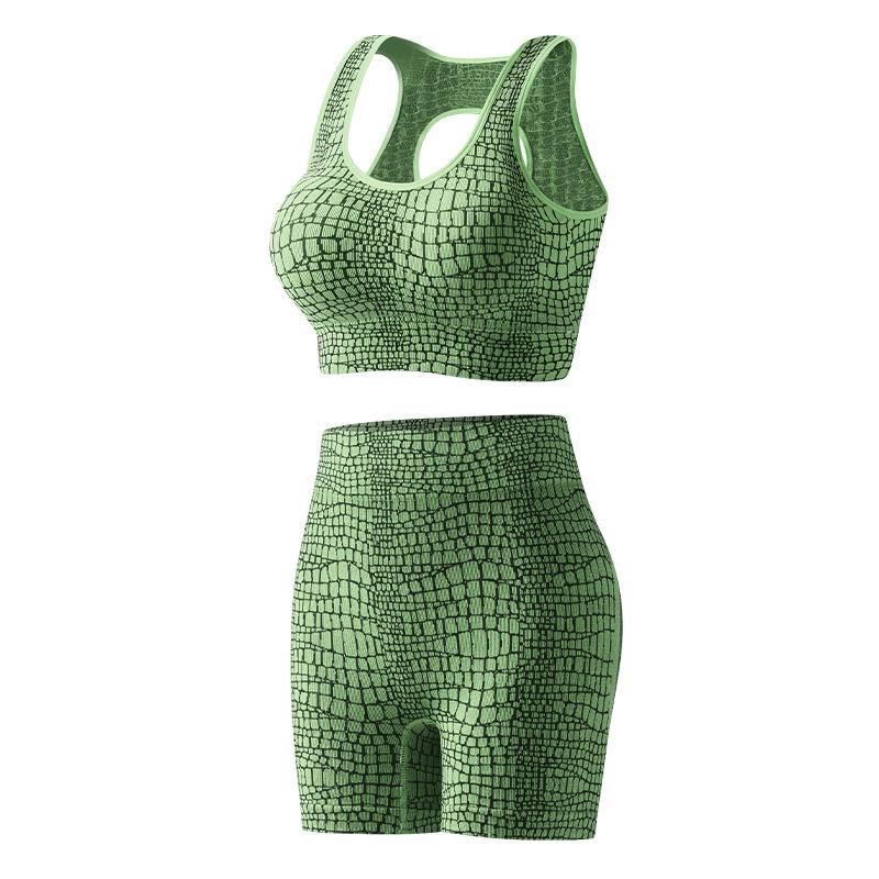 JYL Yoga Shorts Trousers Suit Sexy Hollow Back Slim Hip Lifting Sports Tank Shorts One size янтарь