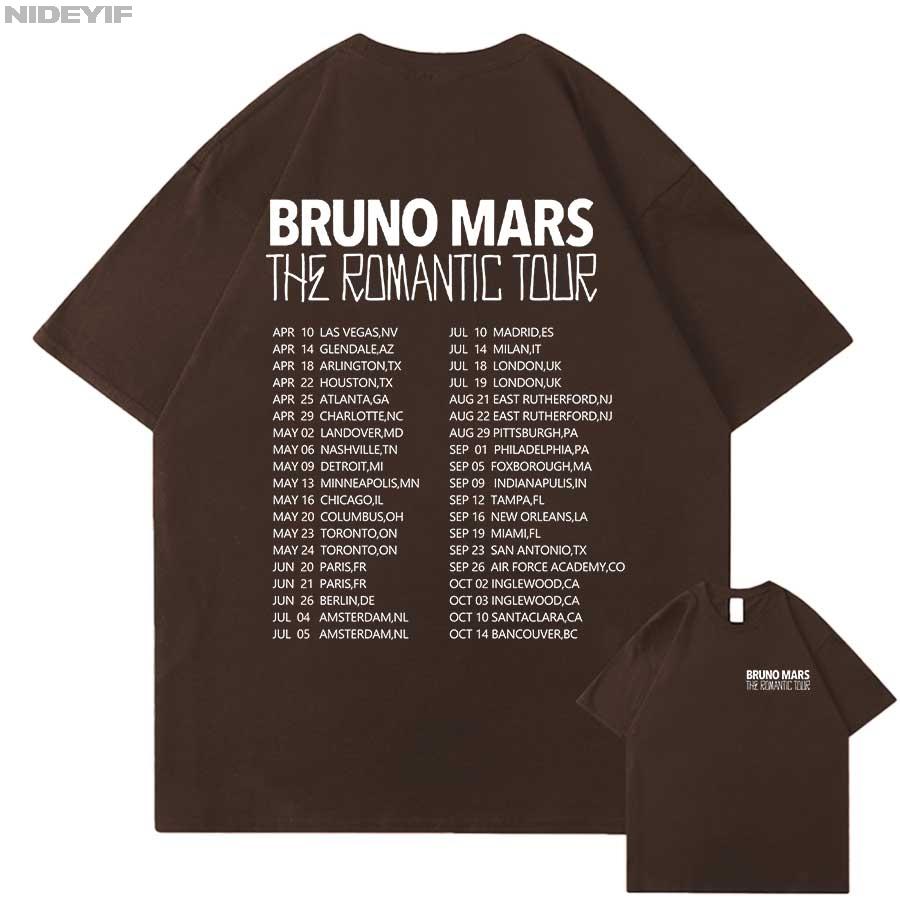 Bruno Mars The RoUnisextic Tour T Shirt for Unisex Women Hiphop Streetwear Oversized Tops 100 Cotton TShirt BM3