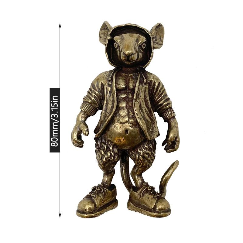 Brass Shark Animal Figurines Miniatures Desktop Ornament Home Decoration Craft Accessories Vintage Keychain Pendant Jewelry Gift