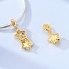 Charms 925 Silver Golden Lucky Star Ballet Shoe Heart Bead Pendant Charms Fit Bracelet Necklace Womens Jewelry