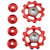 Sealed Bearing Bike Jockey Wheel Aluminum Zinc Zinc Alloy Bicycle Guide Roller for 2pcs Road Bike