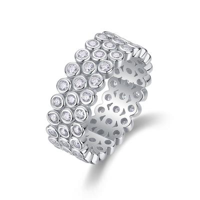 S925 Silver Ring Moissanite Whole Body Ring Hand Jewelry