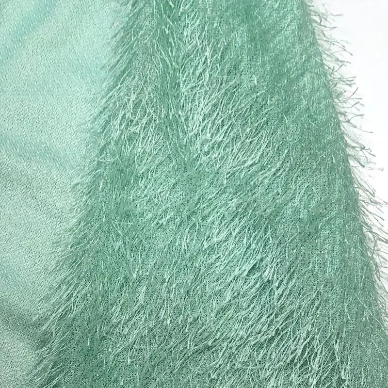 1 Yard Velvet Tassel Feather Mesh Fabric for Diy Sewing, Party Stage Performance, Background Fabric, and Display Tablecloth