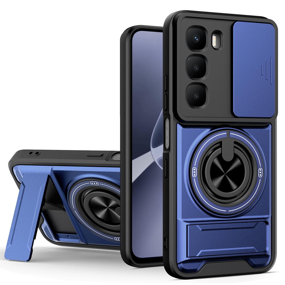 KEYSION Magnetic Phone Case for Infinix Hot 60i 4G 60 5G Hot 60 Pro Slide Camera Protection Upright Kickstand Shockproof Cover