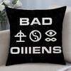 Band Bad Omens Cushion Cover Cushion Covers Natural Linen Breathable Sofa Bedroom Decor Pillowcase