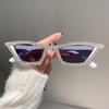 Vintage Cat Eye Sunglasses Woman Fashion Decor Party Sun Glasses with Rhinestones Stylish Brand Design Lady Sun Glasses