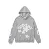 Sp5der 555555 Hoodie Sweatpants Set Rhinestone Spider Web Letter Print Casual Streetwear Youth