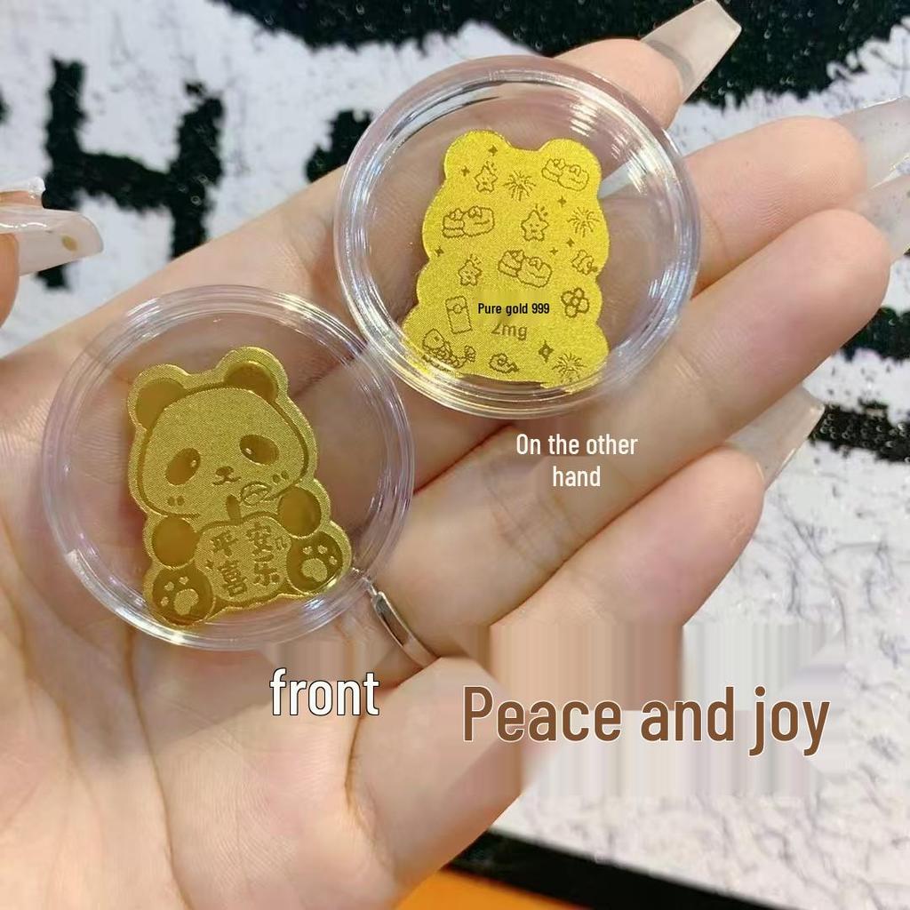 Gold Mobile Sticker 999: 2mg Gold Charm for Prosperity and Success