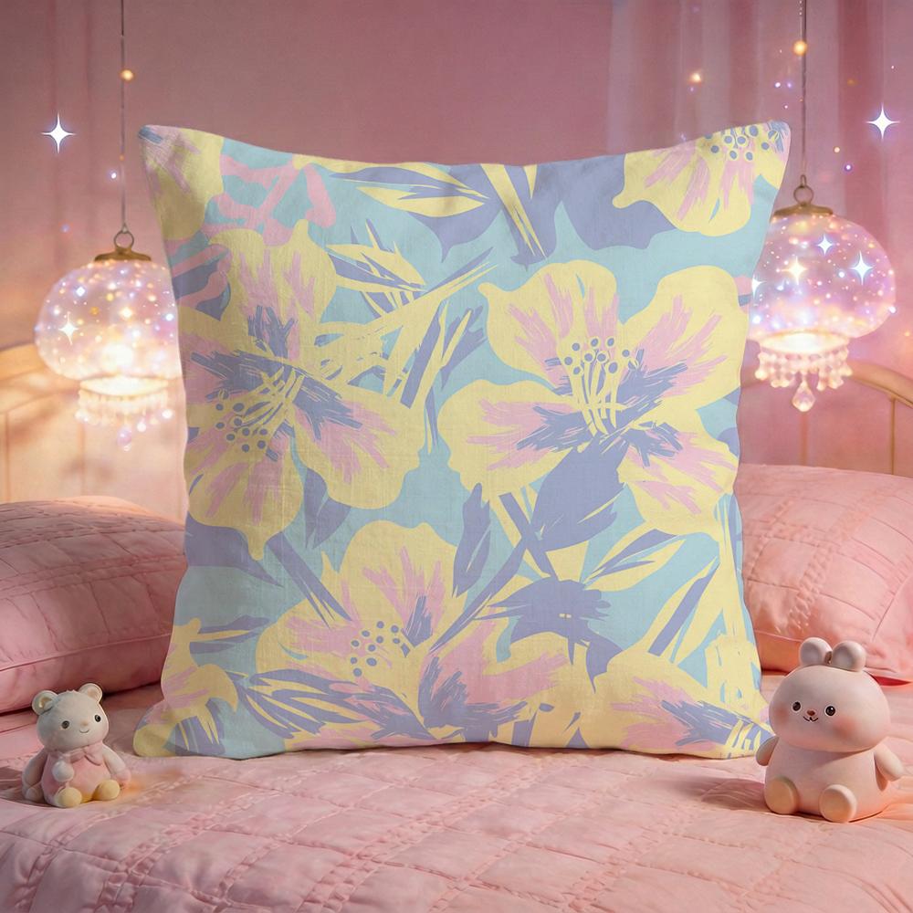 Dopamine Floral Explosion Cushion Cover Premium Comfort Reversible Pillow Cove Two in One Design for Any Room  Car Interior