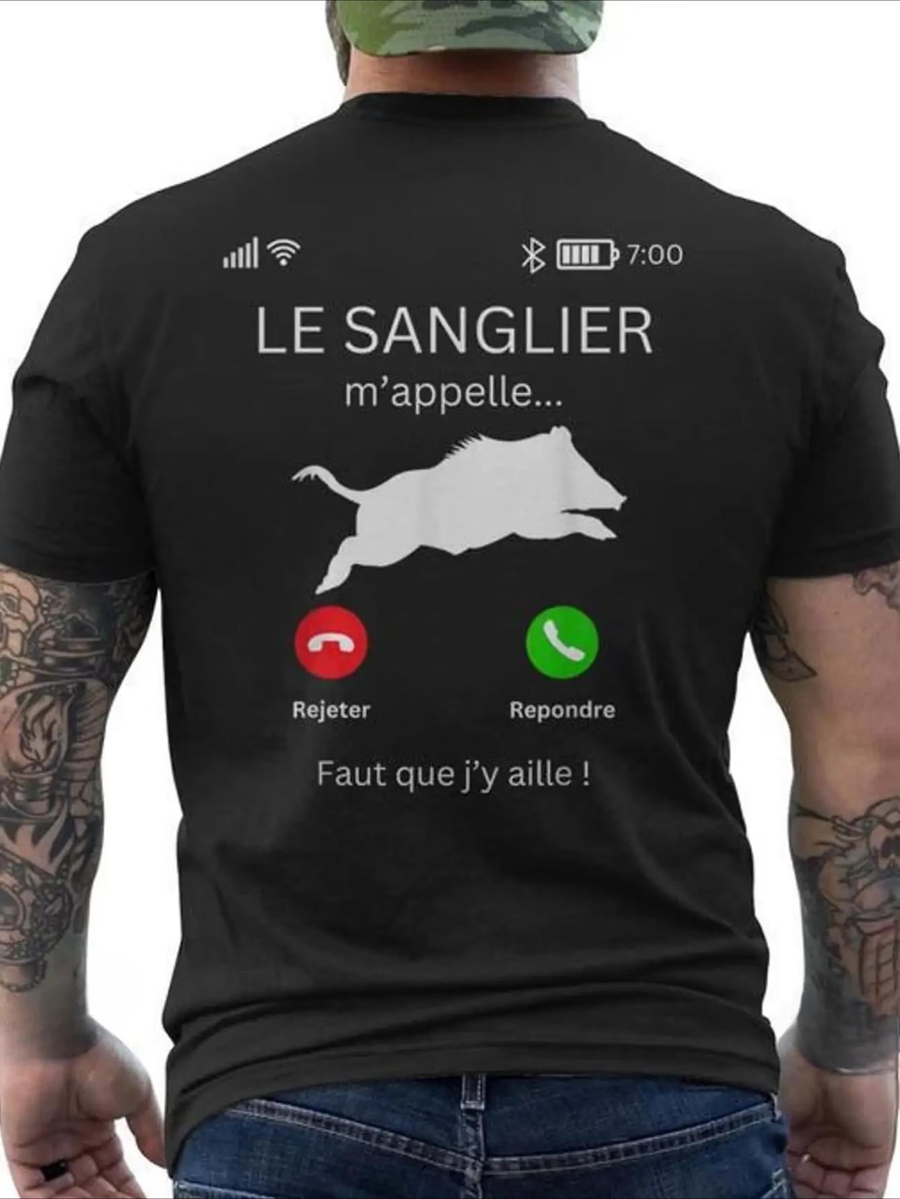 

Novelty LE SANGLIER M appelle Men T Shirt Cotton Tee Women Oversized Loose Summer O-Neck Casual Streetwear Humor Funny Meme Tops 5XL
