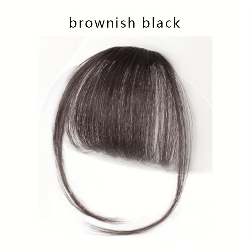MISSQUEEN Synthetic Hair One Piece Straight Clip In Hair Extensions Flat Air Fringe Front Bangs With Costume Hair Bangs Hair Accessories