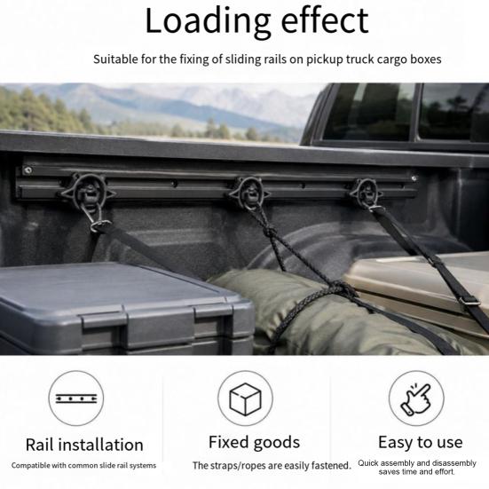 Yousheng Bed Rail Tie Down Point for Toyota for Tacoma for Tundra 05-24, Heavy-Duty Load Bearing Waterproof Cargo Bed Tie Down Hooks, Quick Install