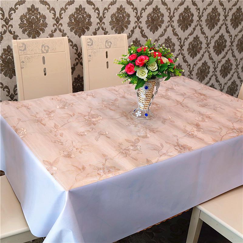 0.8mm Soft Glass PVC Waterproof Oil-proof Heat-resistant Dining Table Protector