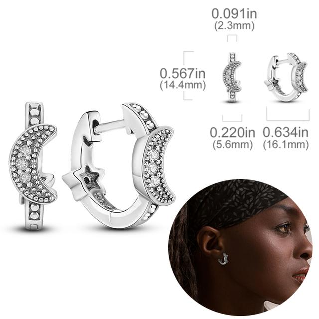 Silverfärgad U-formad dubbelbåge örhängen Cz Cubic Zircon Sparkling Pave Stud örhängen för kvinnor Mode smycken present