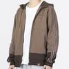 adidas St Gz Mh Kn Jkt Three-Stripe Sports Casual Hoodie Jacket for Men, Brown