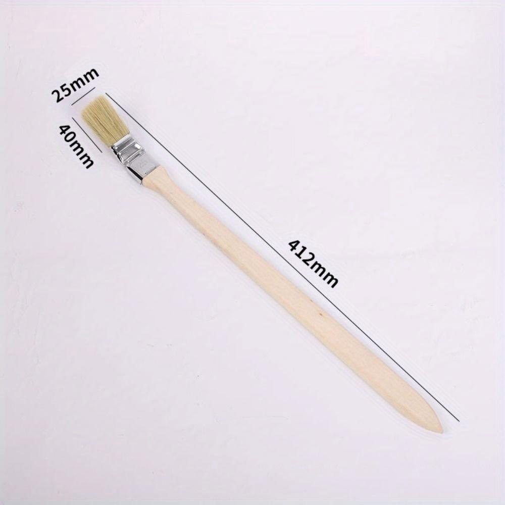 

Кисть для морской краски с длинной ручкой и локтем, ручка из цельного дерева, смешанная щетина из свиной гривы, инструмент для чистки настенной живописи 25cm бежевый