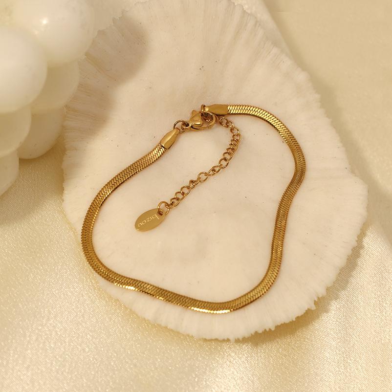 316 Material Does Not Fade, Titanium Steel Bracelet, Women'S Snake Bone Chain, Jewelry Set, Light Luxury Temperament Does Not Fade