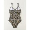 Leopard Printed Cut Out Underwired Women Swimwear One Piece Swimsuit Female High Leg Cut Bather Bathing Suit Swim