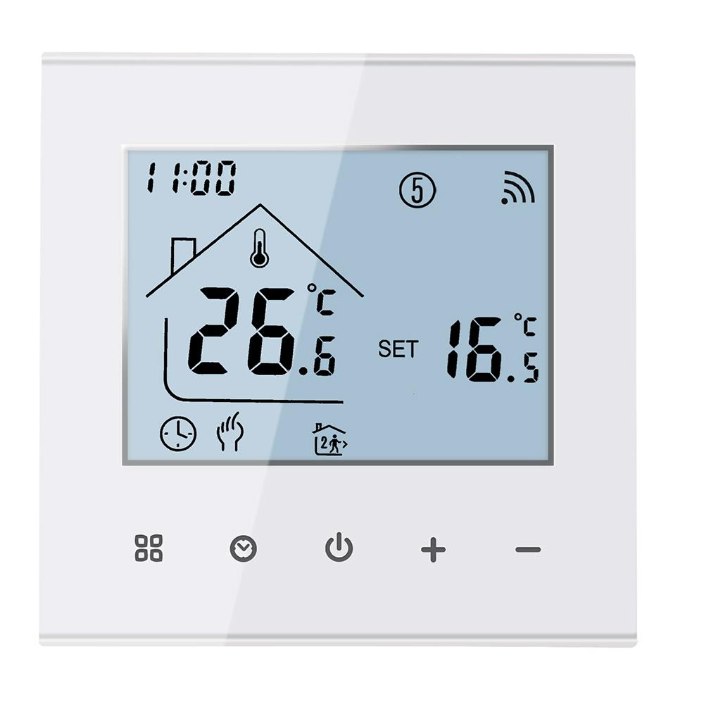 M4A Tuya Smart Thermostat Wifi Optional for Water & Electric Floor Heating Voice Control with Alexa Google Home & Touch Display