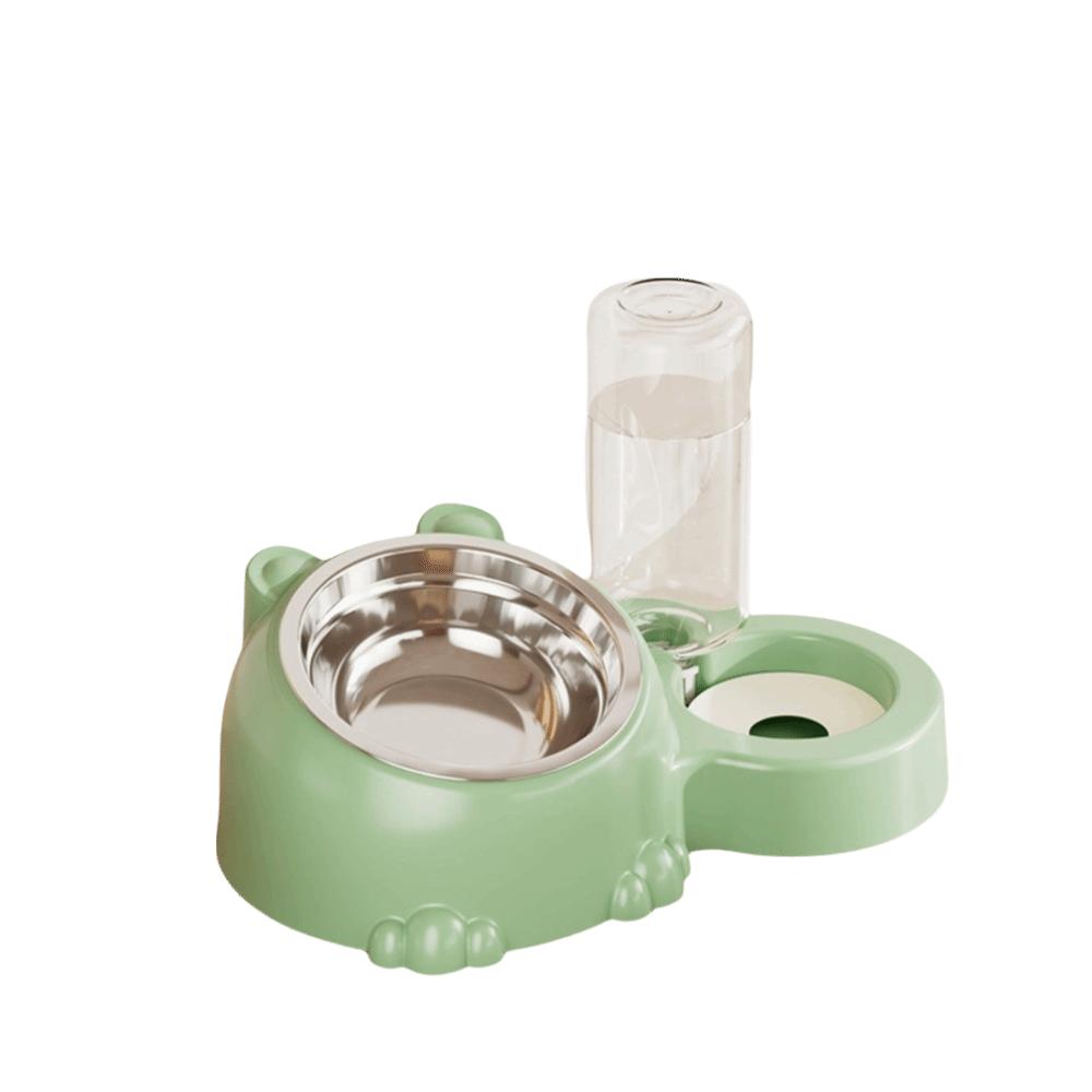 2 In 1 Cat Double Bowl Large Capacity Cat Water Dispenser Cat Feeder Bowl Daily Pet Feeding