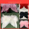 Luxurious Feather Angel Wings Vintage Chic Christmas Tree Hanging Ornament For Elegant Holiday Decor
