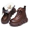 Fur Integrated Snow Boots Women's Winter Cotton Boots Thick-soled Martin Boots Women's Short Boots Thickened Warm Cotton Boots