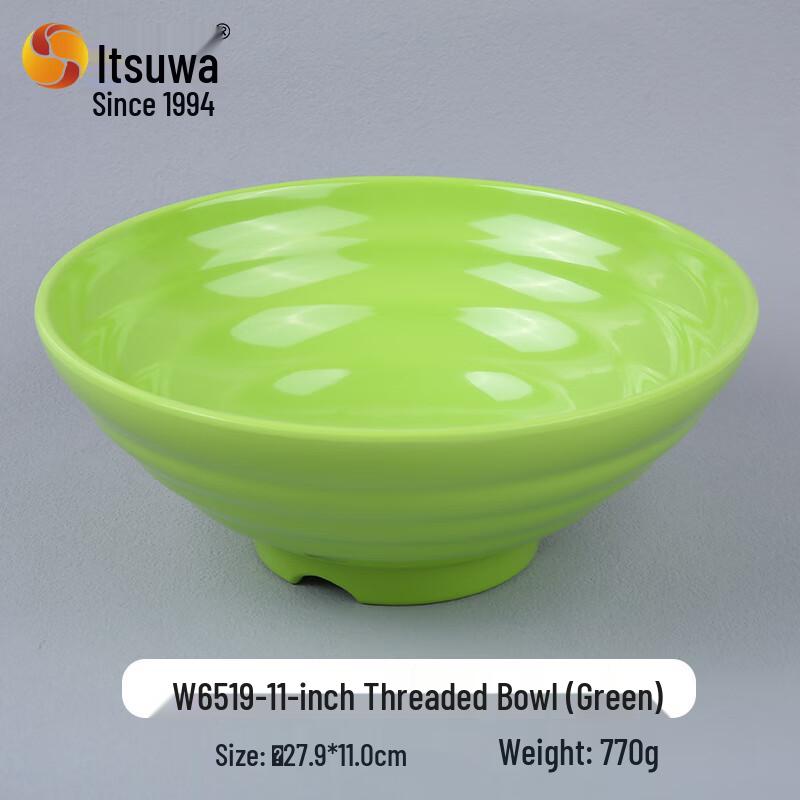Wuhe 11-inch Melamine Threaded Bowl