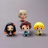 4Pcs/Set Demon Slayer Kamado Tanjirou Nezuko Figure Toys Q Version Kimetsu No Yaiba Agatsuma Zenitsu Action Figurine Model Dolls