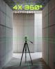 LasGoo 16 Green Laser Beam Laser Tool with Horizontal and Vertical Ideal for Construction and with Magnetic Pivot Bracket LG-4D 4x360° Level,