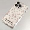 Fresh English blue pink floral iPhone17Promax mobile phone case for Apple 16promax space case 15