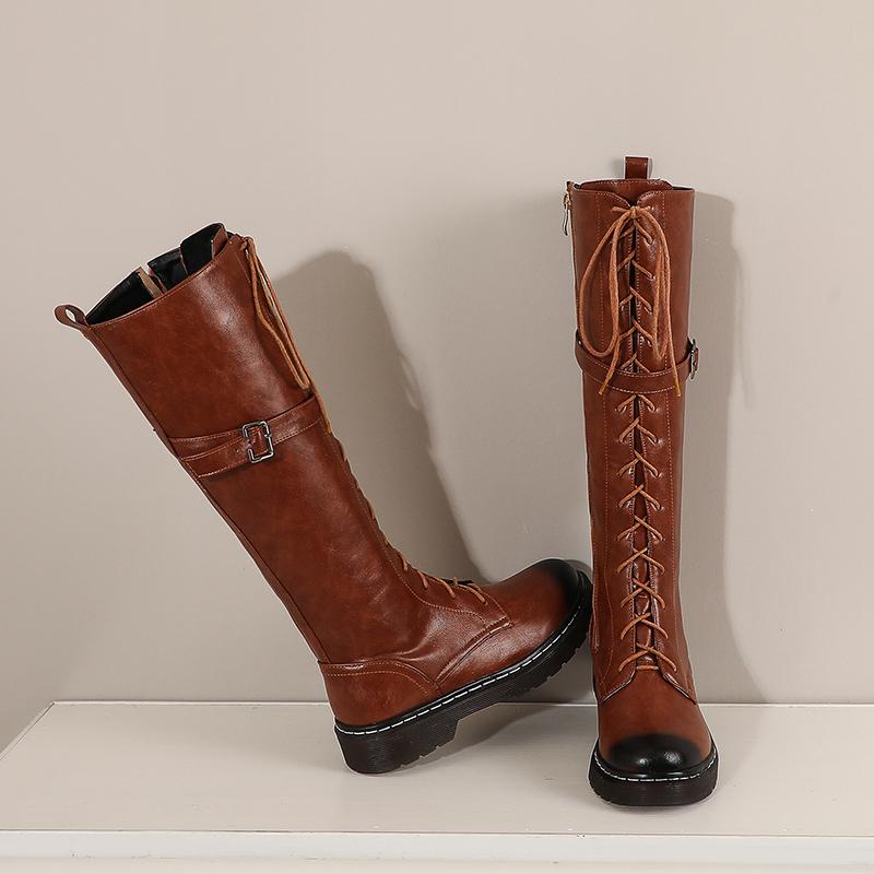 

Женские полусапоги на низком каблуке, осенне-зимние, на толстом каблуке, универсальные, больших размеров, повседневные полусапоги 34