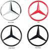 New C200 E200  For Mercedes Benz 81mm ABS Tail Star Emblems Black Silver Rear Trunk Star Logo Stickers Badges for Mercedes Benz