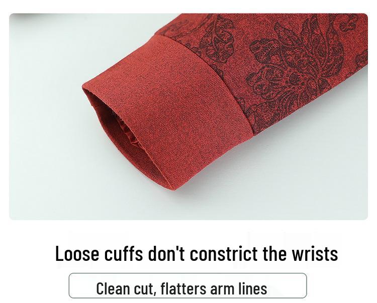 Chinese Style Spring/Autumn Lapel Jacket for Middle-Aged Women (Sizes 60-70)