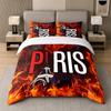 3Pcs Bedding SetFrance Football Soft Bed Sheet and Two Pillowcases Home Bedroom Decor