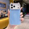Sweet Girl Minimalist Rhinestone Cat Ear Case for iPhone 17 Pro Max 16
