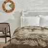 Karaca Home Leaf Khaki Single Cotton Blanket