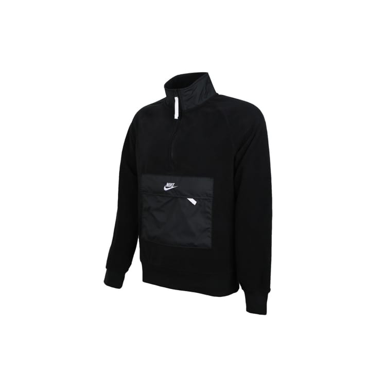 Nike Sweatshirts Men's Black Stand Collar Moderate Regular 929098-010