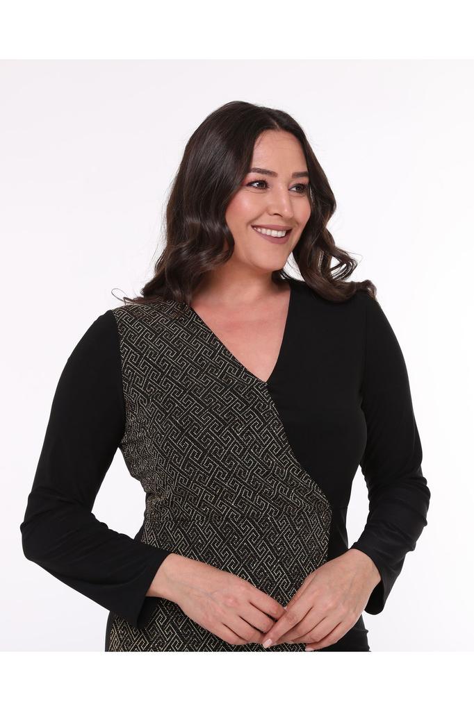 Women's Big Size Dress Medium Size Double Breasted Collar Asymmetrical Evening Dress