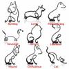 Metal Home Office Dogs Statue Modern Abstract Art Sculpture Ornaments Decoration