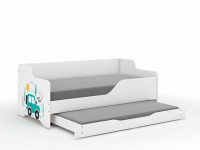 Barnsäng LILU 160x80 BILAR med sovfunktion