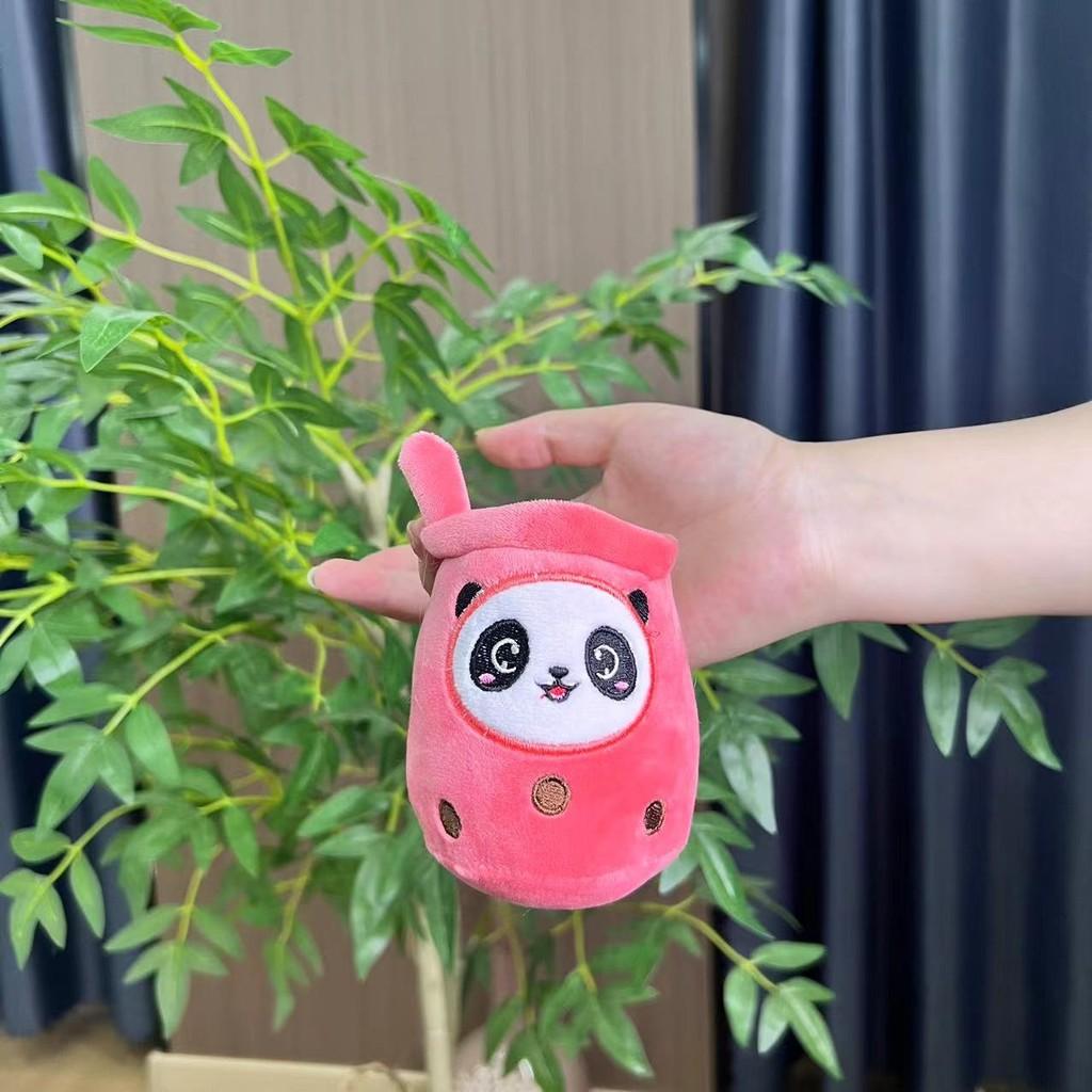 Adorable Panda Plush Cup Keychain Doll Soft Toy For Girls Birthday Gift Cute Accessory