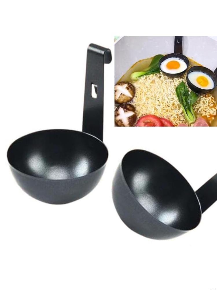 

2pcs Convenient Stainless Steel Eggs Poachers Hangable Design for Easily Cooking and Perfect Poached Eggs X3UC CN