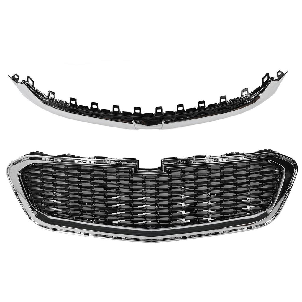 Front Upper Lower Center Grille 22995184 Chrome Scratch Proof Upper Lower Center Mesh Grille for